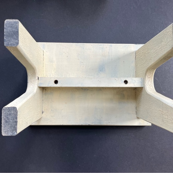 WINNIE THE POOH & CHRISTOPHER ROBIN VTG HAND PAINTED STEPSTOOL DECOR DISTRESSED - Picture 4 of 15